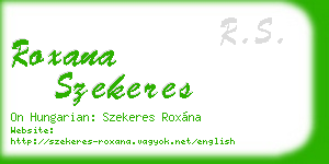 roxana szekeres business card