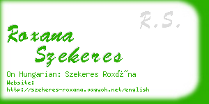 roxana szekeres business card